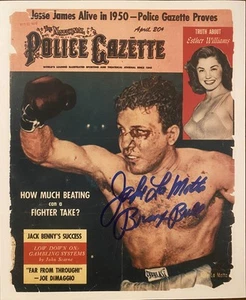 Foto autografata firmata Jake Lamotta Bronx Bull Raging Bull Boxer con certificato di autenticità - Foto 1 di 4