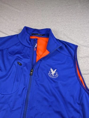 RLX Ralph Lauren Gleneagles Golf Vest Mens L Blue Softshell Full Zip Performance - Image 1 of 4