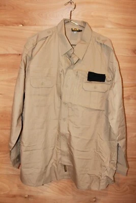 Propper Military Work Shirt Men's XXLR Tan Button Tactical Uniform Long Sleeve - Image 1 of 4