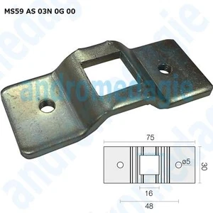 SOPORTE 48 MM - CUADRADO 16 MM GALVANIZADO Montaje de motores tubulares - Imagen 1 de 1
