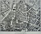 Manchester Map & Plan Of Central Manchester 1794 Original Victorian Print C1894