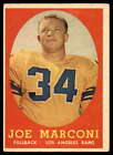 1958 Topps #63 Joe Marconi Ex Rc Rookie La Rams    Id:81526