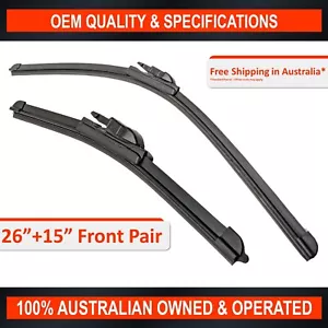 Wiper Blades for Holden Commodore VE VF SEDAN WAGON UTE 2006-2017 FRONT PAIR - Picture 1 of 4