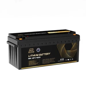 Rock 24V 100Ah LiFePO4 Lithium Iron Battery Deep Cycle rechargeable Caravan RV - Picture 1 of 7