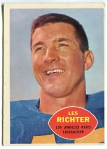 1960 Topps #68 Les Richter Los Angeles Rams - Foto 1 di 2