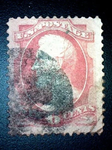 US 148 6 Cent Lincoln Carmine P12 FC F gebraucht ScCV 25 $ - Bild 1 von 2