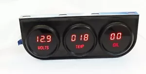 Panel de calibre múltiple con voltímetro / temperatura del agua / presión del aceite medidores de 2 1/16" EE. UU. - Imagen 1 de 12