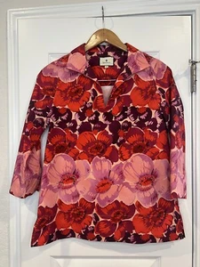 Tuckernuck Margot Split Neck Top Size XS Floral Print - Picture 1 of 11
