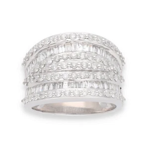 Bague en or gris 18 Cts avec 2,33 Cts de diamants taille baguette et brillant. - Imagen 1 de 5