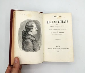 "THEATRE DE BEAUMARCHAIS" Sainte-Beuve, Garnier 1883 (Barbier de Seville, Figaro - Picture 1 of 3