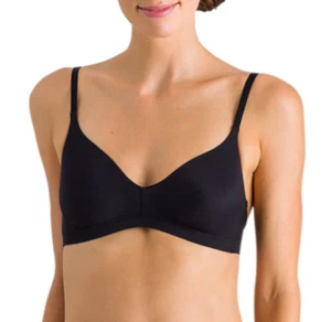 Hanro Smooth Illusion Soft Cup Wireless Bra 1291 Black NWT $72 - Picture 1 of 4