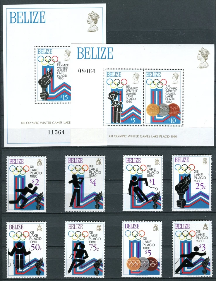 BELICE 1979 Juegos Olímpicos de Invierno Lake Placid 2 S/S y juego completo MNH (198) Foto 1 de 1