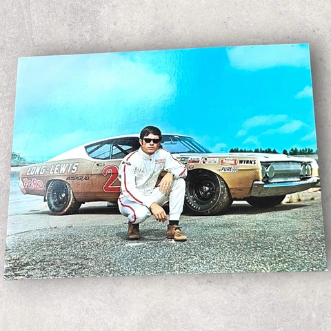 LIL BUD MOORE 1968 FORD TORINO GRAND NATIONAL VINTAGE NASCAR 5x7 HERO postcard Cover