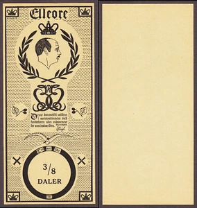 Elleore, Denmark Local Currency 3/8 Daler 1961 UNC - Picture 1 of 1