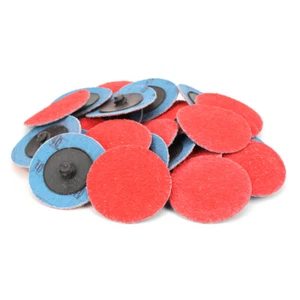 50 Pack - 2" Inch 40 Grit Ceramic Quick Change Sanding Discs Type R Roloc - Picture 1 of 4