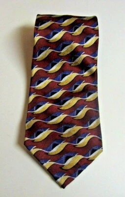 Classic 3-1/2" Carlos Devenezia neck tie red silk tie handmade Barcelona - Image 1 of 3