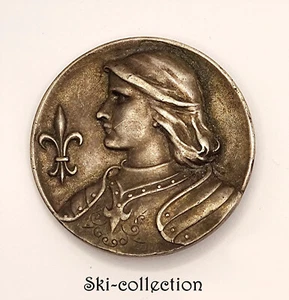 Alte Brosche Abzeichen - JEANNE D'ARC geboren in Domremy, 1414. Frankreich. um 1900 - Bild 1 von 4