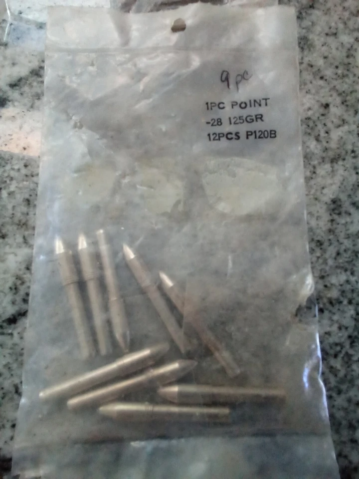 Easton 1 Pc Point -28/125.0 Grano 9 Pack P120B flecha puntas objetivo. Foto 1 de 1