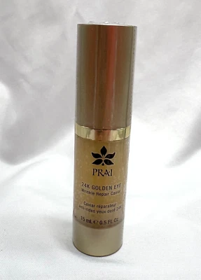 Suero de caviar para reparación de arrugas Prai 24k Golden Eye .5 oz nuevo sellado Foto 1 de 4