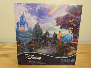 Disney Thomas Kinkade Jigsaw Puzzle New 750 piece Cinderella Wishes Upon a Dream - Picture 1 of 7