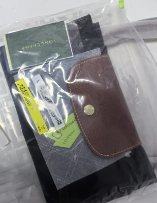 LONCHAM Women's Longcham p L Plage Travel Bag Tote Bag Handbag Nylon Large Brown Black