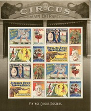 2014 US STATI UNITI USA 'VINTAGE CIRCUS POSTERS' minifoglio sheetlet pane MNH**