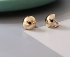 10ct Solid Gold Round Bucket Huggie Hoops  Earrings - elegant, 10K, 9K, unisex