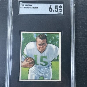 Bowman Steve Van Buren Philadelphia Eagles #23 1950 SGC 6,5 HOF Set Break Tough - Imagen 1 de 3
