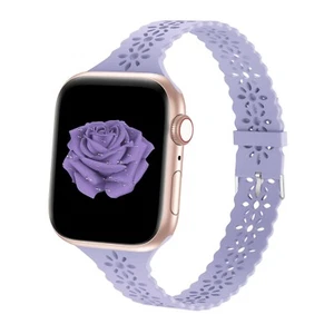 Lace Band For Apple Watch Women Silicon Strap 38 40 41 42 44 45 iWatch Band 1-7 - Picture 1 of 17