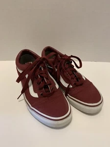 Men’s VANS Unisex Skate Shoes Burgundy Lace Up Sneakers 721278 Size 6 Women 7.5 - Picture 1 of 10