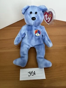 Peace Bear 2002 - Ty Beanie Baby - Retirado - Imagen 1 de 6