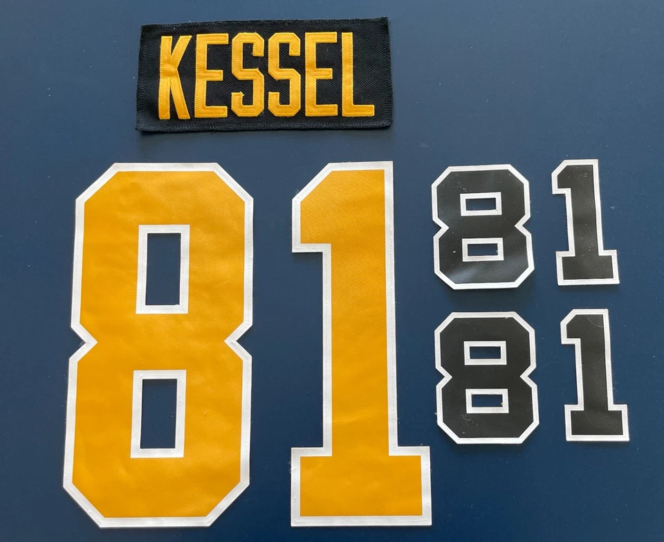 Pittsburgh Penguins Número Jersey Kit #81 Kessel Sarga Impresa Foto 1 de 1