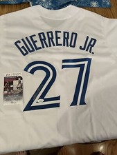 vladimir guerrero jr hand signed custom jersey card