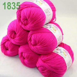 Sale 6 Skeinsx50g Cashmere Silk Wool Children Hand Knit Blankets Crochet Yarn 35 - Picture 1 of 11