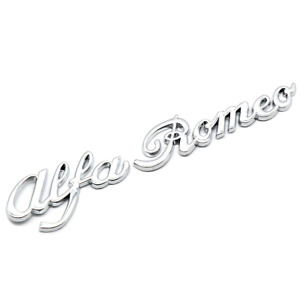 1pc Alfa Romeo Silver Letters Side Fender Trunk Rear Sticker Emblem Badge Logo