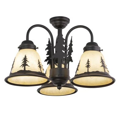 Yosemite 3-Light Convertible Light Kit in Rustic and Shaded Style 10.5 Inches - Image 1 of 4