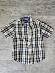 Boys Wrangler Jeans Button Up Shirt Size XXL 18 Plaid Multicolor Short Sleeve - Picture 1 of 8