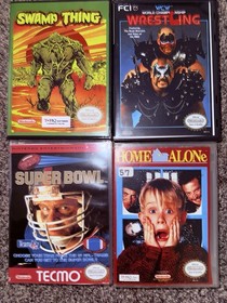 4 NES Custom Cases Swamp Thing Tecmo Home Alone