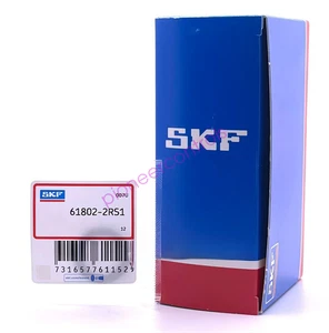 NEW SKF 6802 2RS DEEP GROOVE BALL BEARING, RUBBER SEALED 61802 15x24x5 mm - Picture 1 of 3