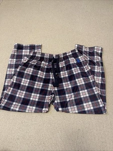 U.S. Polo Assn Men’s Pajama Pants LARGE Sleepwear Blue Plaid - Picture 1 of 4