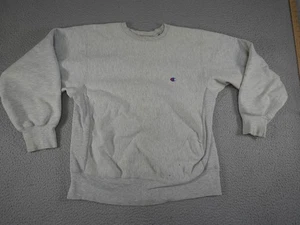Vintage Champion Reverse Weave Sweatshirt Mens XL Gray Thick Made USA 90s Logo - Picture 1 of 11