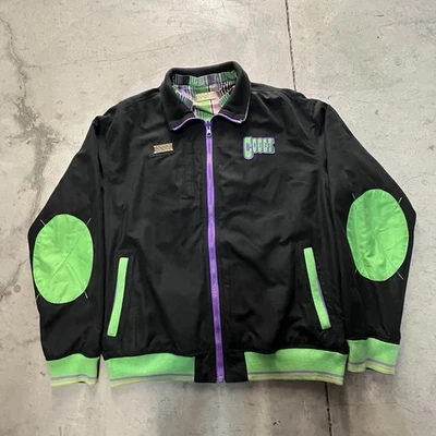 Chaqueta reversible Y2K Coogi para hombre talla: XL cremallera completa con verde y púrpura Foto 1 de 4
