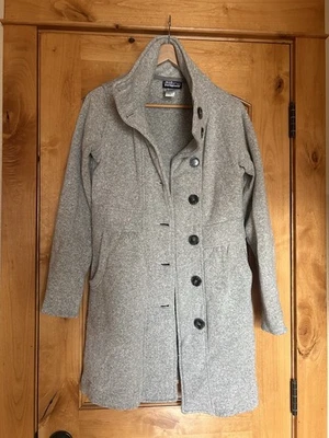 Chaqueta polar gris medio Patagonia para mujer mejor suéter abrigo al aire libre botón Foto 1 de 3