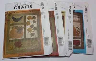 McCall's 5202 5203 5077 5126 Sewing Patterns 4 Seasons Wallhangings UC - Image 1 of 4
