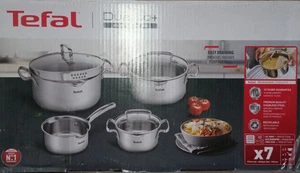 TEFAL DUETTO+ 7-Teilig Topf-Set Kasserole 16 Cm, Kochtopf 16/20/24 + Deckel - Bild 1 von 2