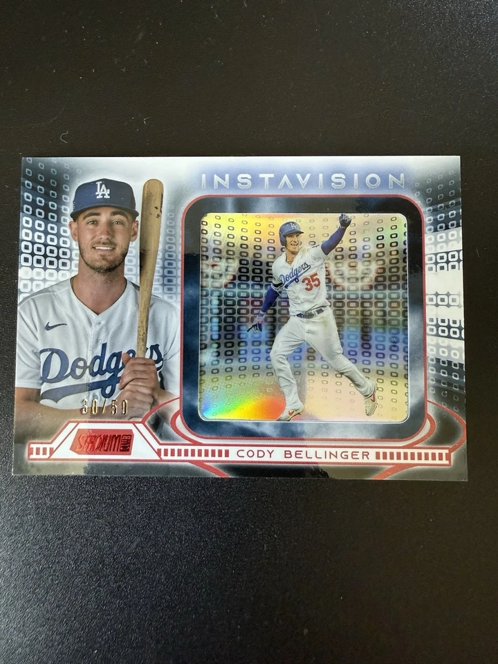 Cody Bellinger 2021 Stadium Club IR-CBE Instavision RED SP 08/50 - Image 1 of 2
