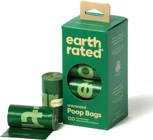 Earth Rated Dog Poop Bags Extra Thick Waste Bag Refill Rolls 120 Count Brand New - Picture 1 of 1