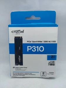 Crucial P310 2TB M.2 2280 SSD NVMe Internal Solid State Drive CT2000P310SSD8 - Picture 1 of 9