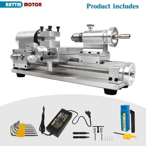 Homeuse DIY Mini Lathe Machine Desktop With K01-50 Chuck 30W DC 24V Motor - Picture 1 of 7