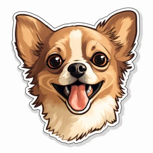 Autoaufkleber Sticker Niedlicher Chihuahua Aufkleber 9X9 cm - Picture 1 of 10